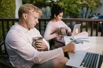 Employees in office